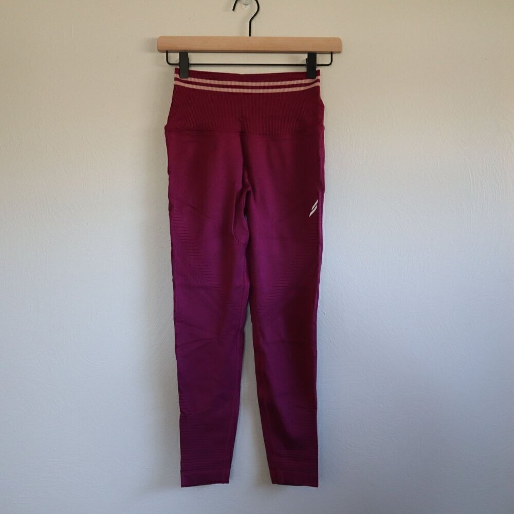 DYE Scrunch Seamless Leggings Berry Plum Size Small